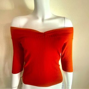 Zara Trafaluc 3/4 off the shoulder top